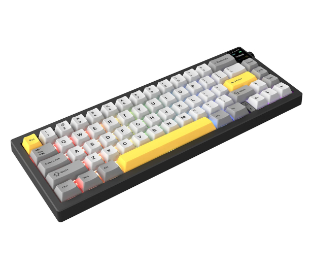 Ajazz AK650 Dream Weaver Switch Black Gray Yellow RGB z ekanem - 1536355 - zdjęcie 3